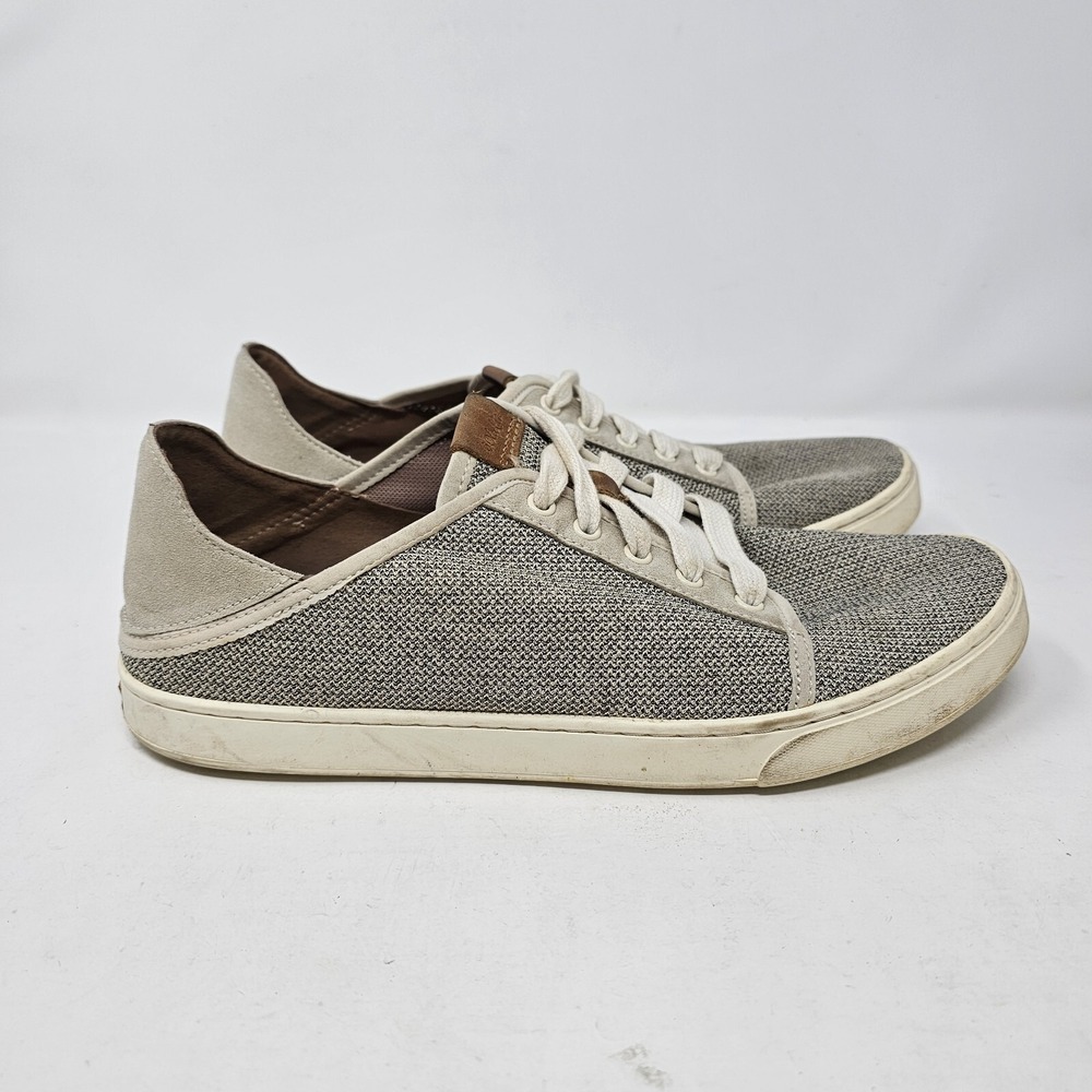 OLUKAI Pehuea Li Shoes Womens 11 Gray Tapa Mesh Oxfords Sneaker - Picture 5 of 13